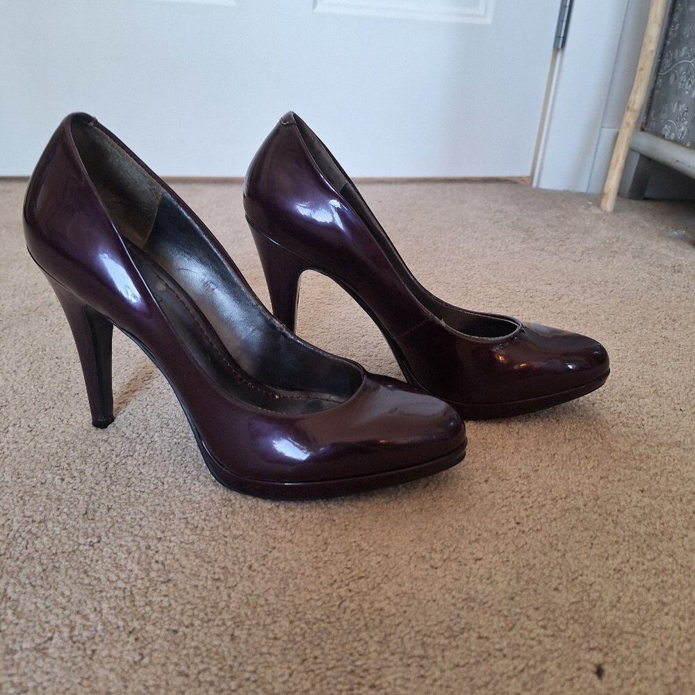 New West - Deep Purple Patent Leather Heels